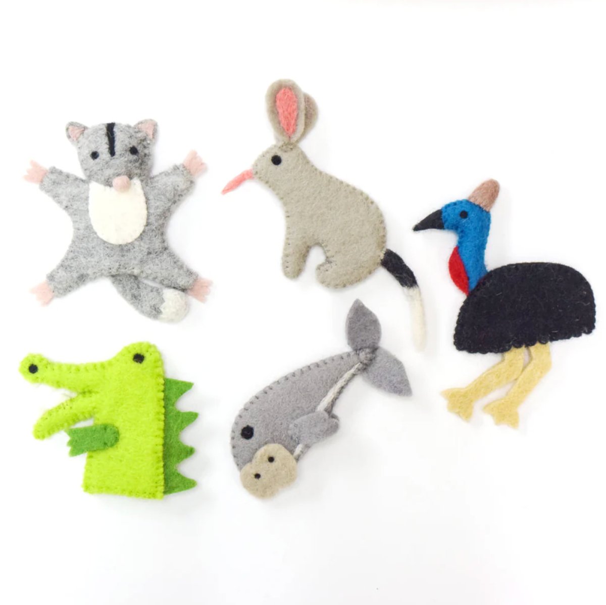 Australian Animals C - Tara Treasures Finger Puppet Set