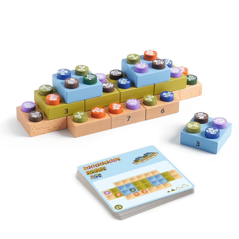 Bloc Inca Logic Game with 60 challenges - Djeco