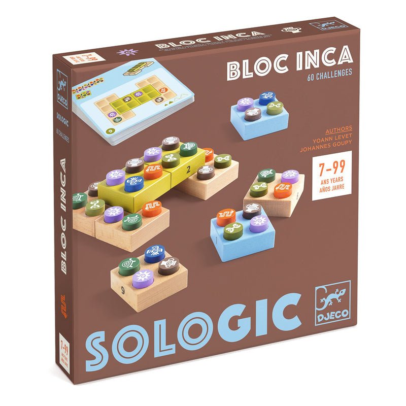 Bloc Inca Logic Game with 60 challenges - Djeco