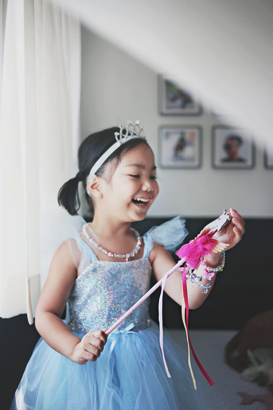 Blue Sequins Princess Dress - Size 3 - 4 | Great Pretenders