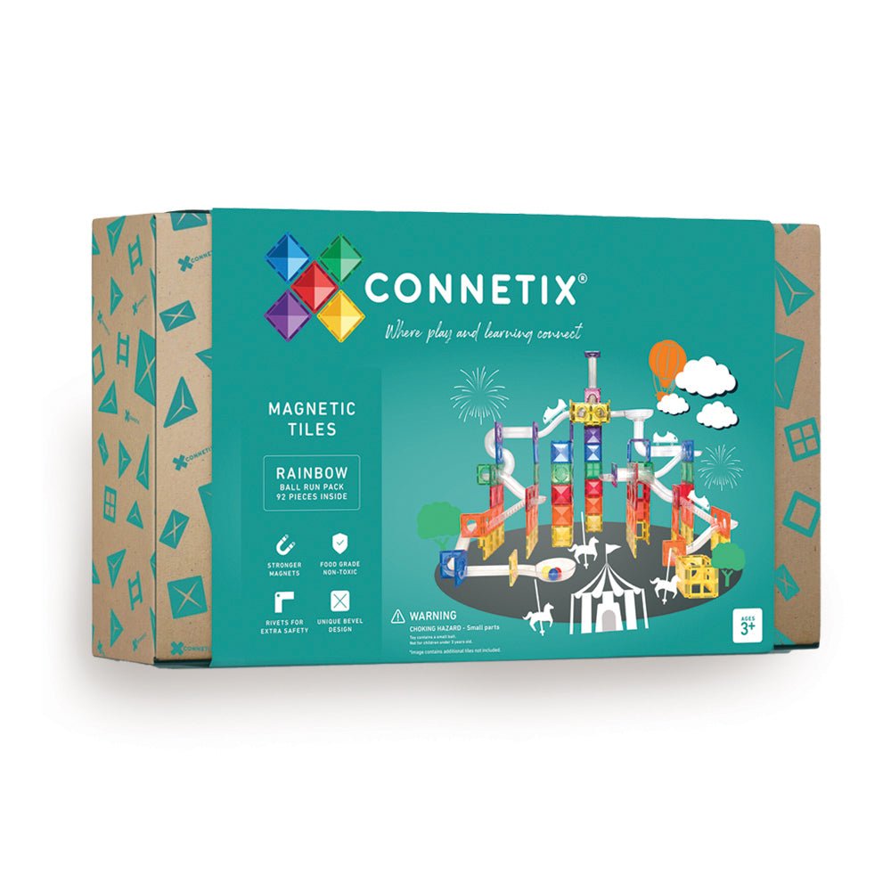 Connetix Tiles - 306 Piece Rainbow Mega Ball Run Bundle
