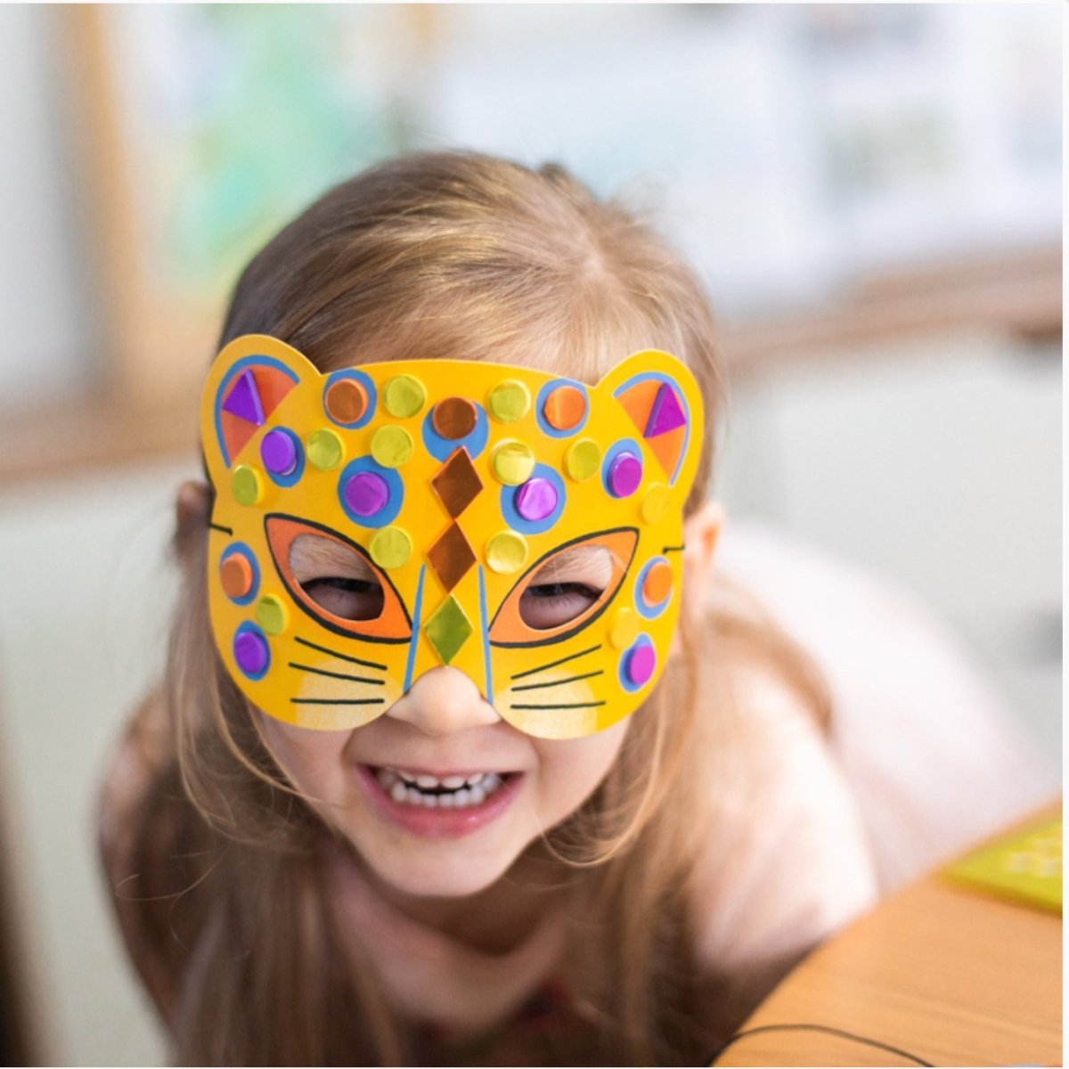 Djeco | Do It Yourself Jungle Animal Masks (Sticker Mosaics)