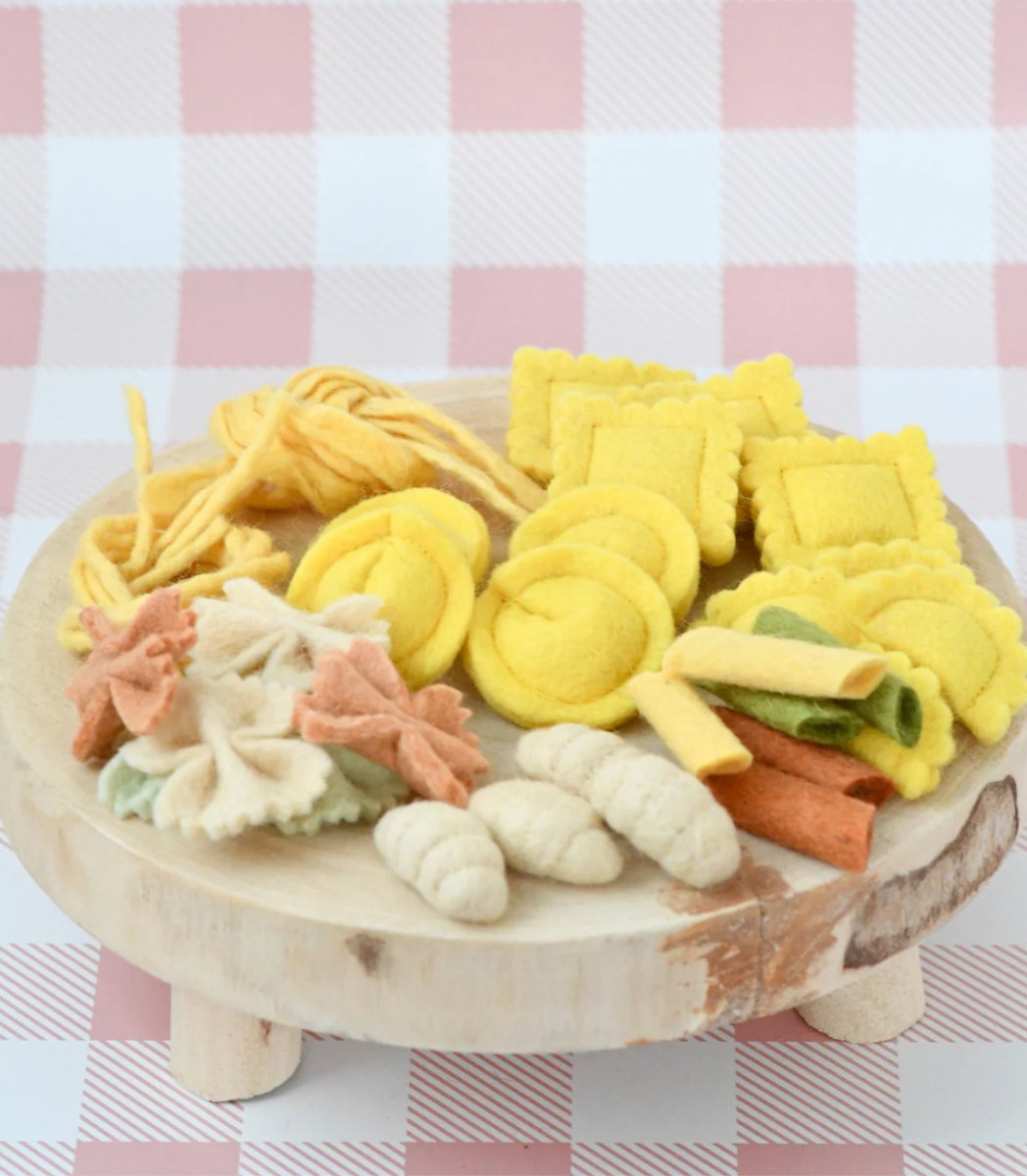 Felt Pasta Play Food Set - Tara Treasures