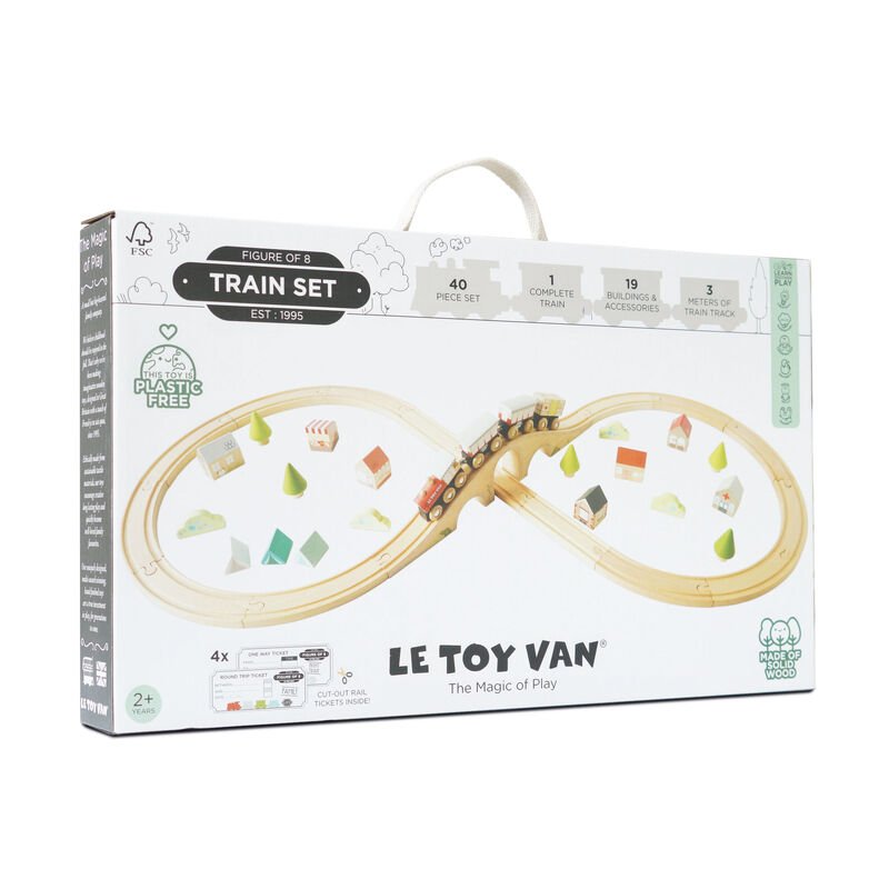 Figure of 8 Train Set - 40 Pieces - Le Toy Van