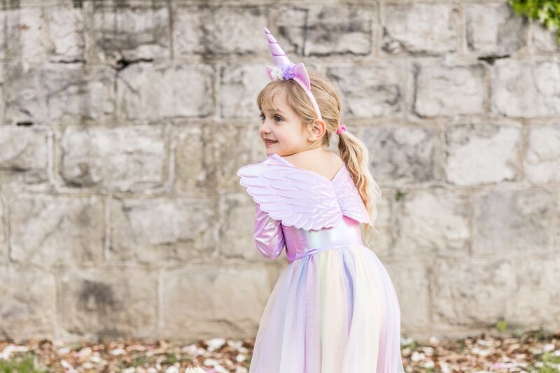 Great Pretenders - Alicorn Dress with Wings & Headband Size 3 - 4