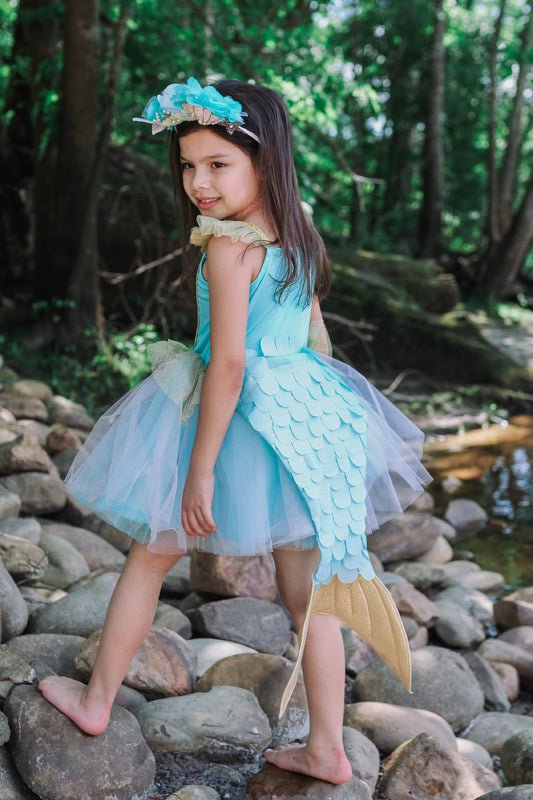 Mermalicious Dress with Tail Size 5 - 6 | Great Pretenders
