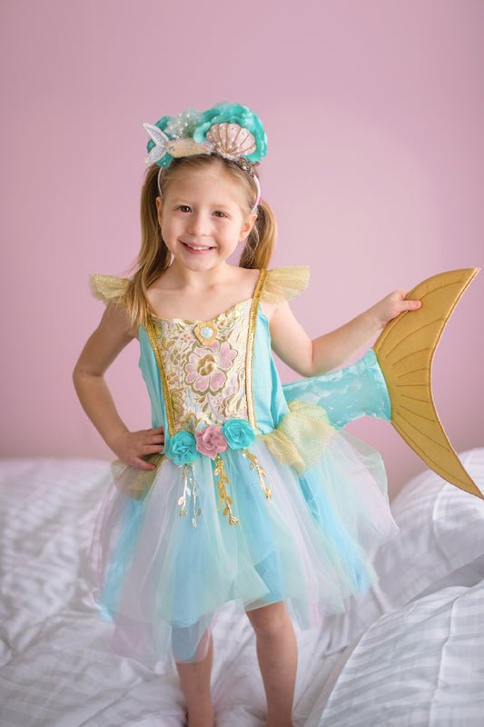 Mermalicious Dress with Tail Size 5 - 6 | Great Pretenders