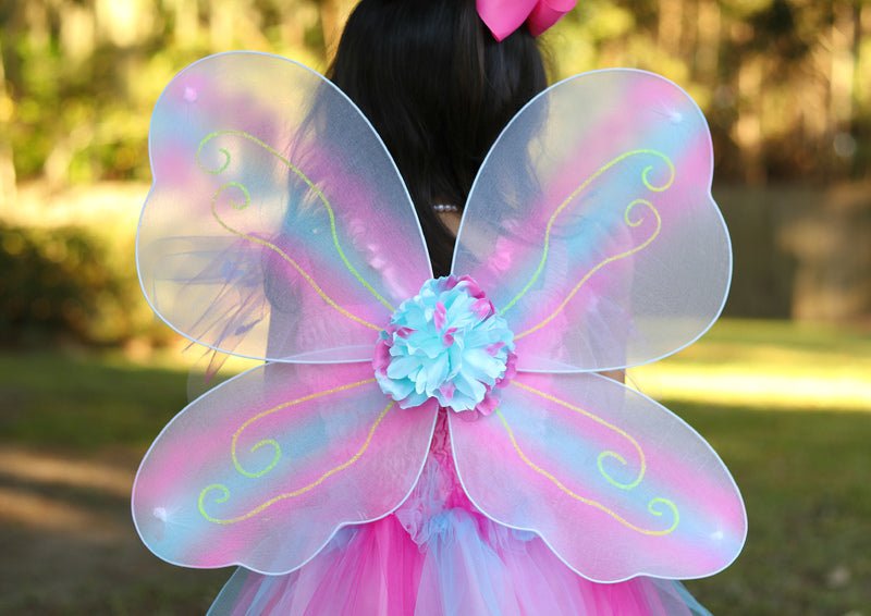 Pink Butterfly Dress & Wings with Wand - Great Pretenders