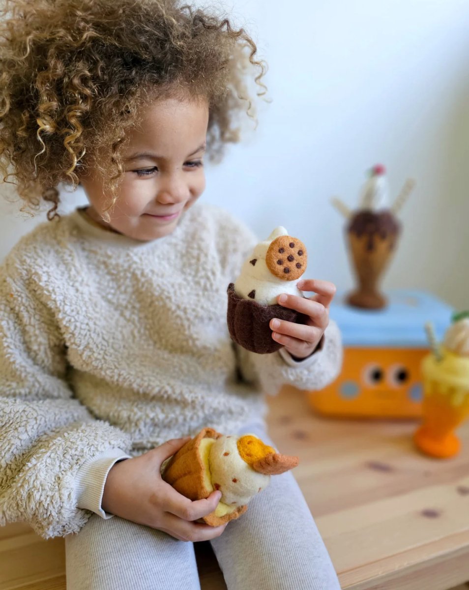 PREORDER: Felt Giant Cookies and Cream Cupcake - Tara Treasures