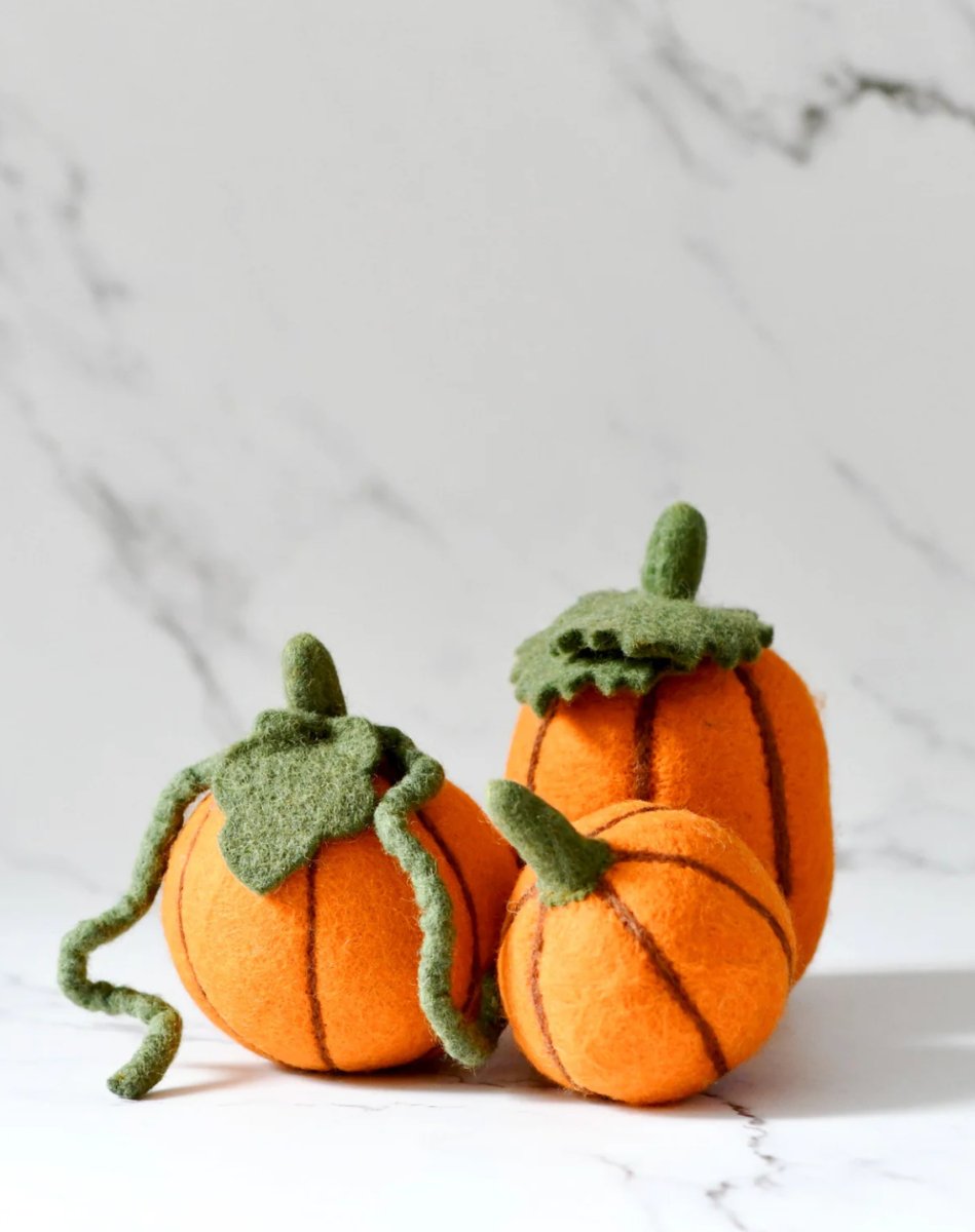 PREORDER: Felt Pumpkins (Set of 3) - Tara Treasures