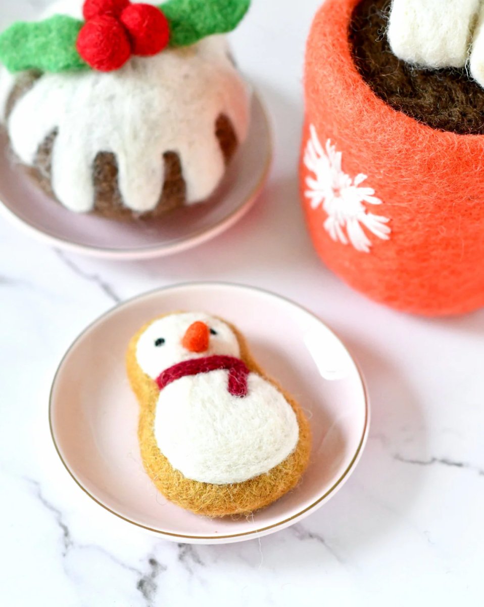 PREORDER: Felt Snowman Cookie - Tara Treasures