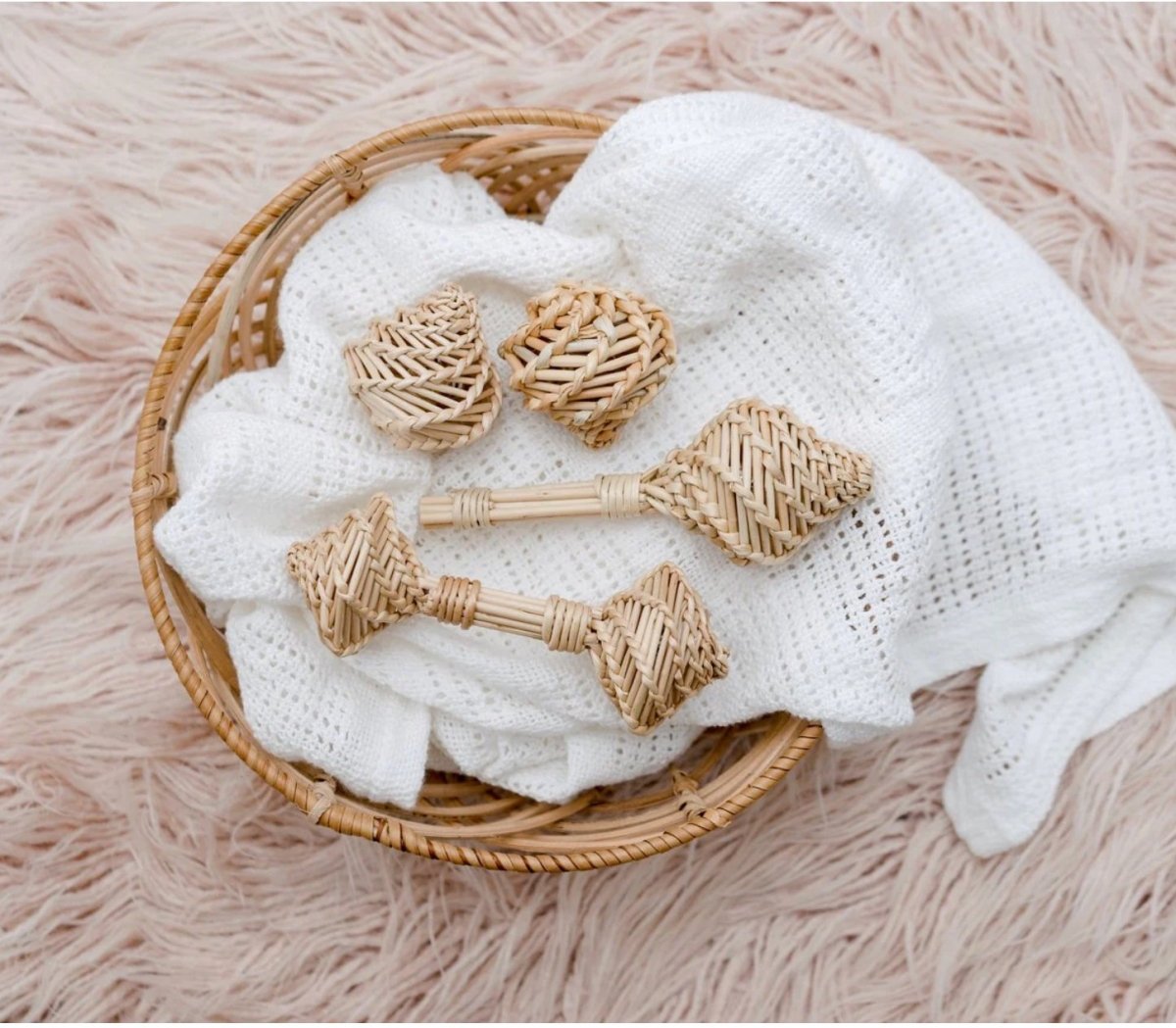Rattan Double Maraca by Baby Noise
