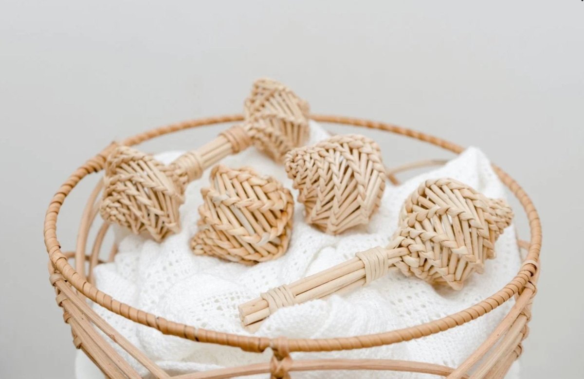 Rattan Double Maraca by Baby Noise