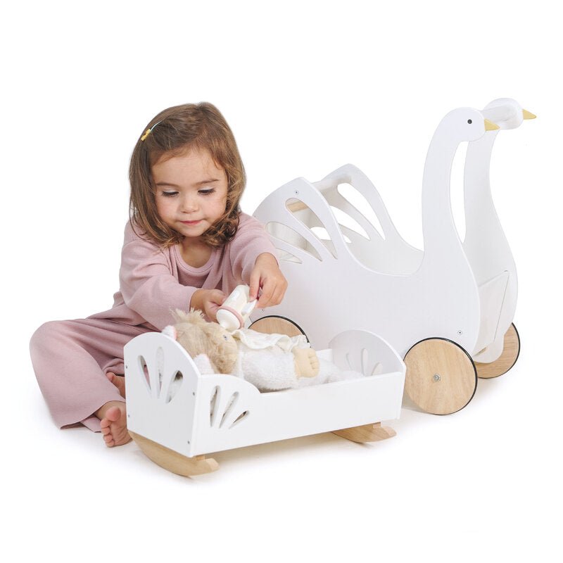 Sweet Swan Dolly Bed - Tender Leaf Toys