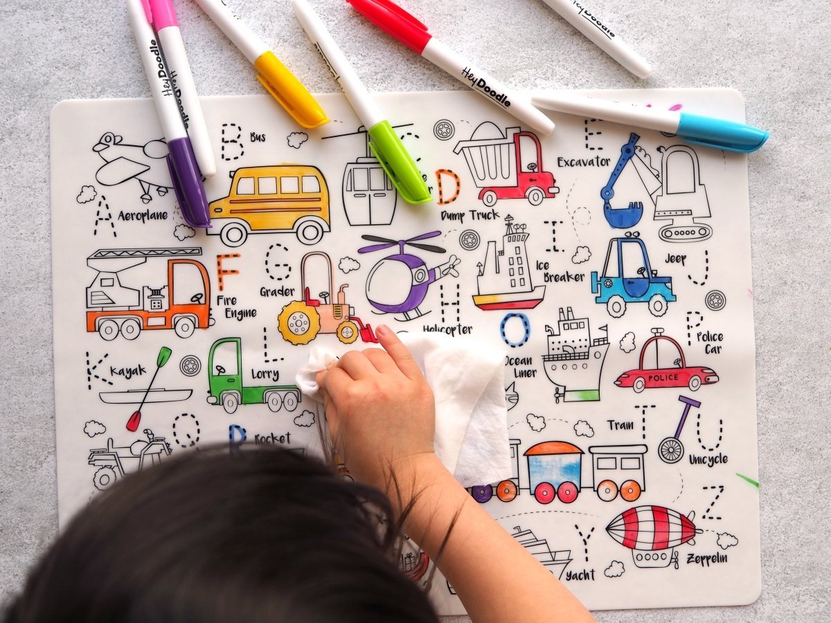 Toot Toot Honk - Hey Doodle Classic Reusable Silicone Drawing Mat