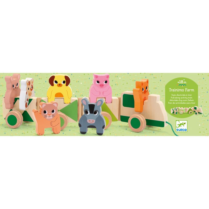 Trainimo Farm Wooden Train - Djeco