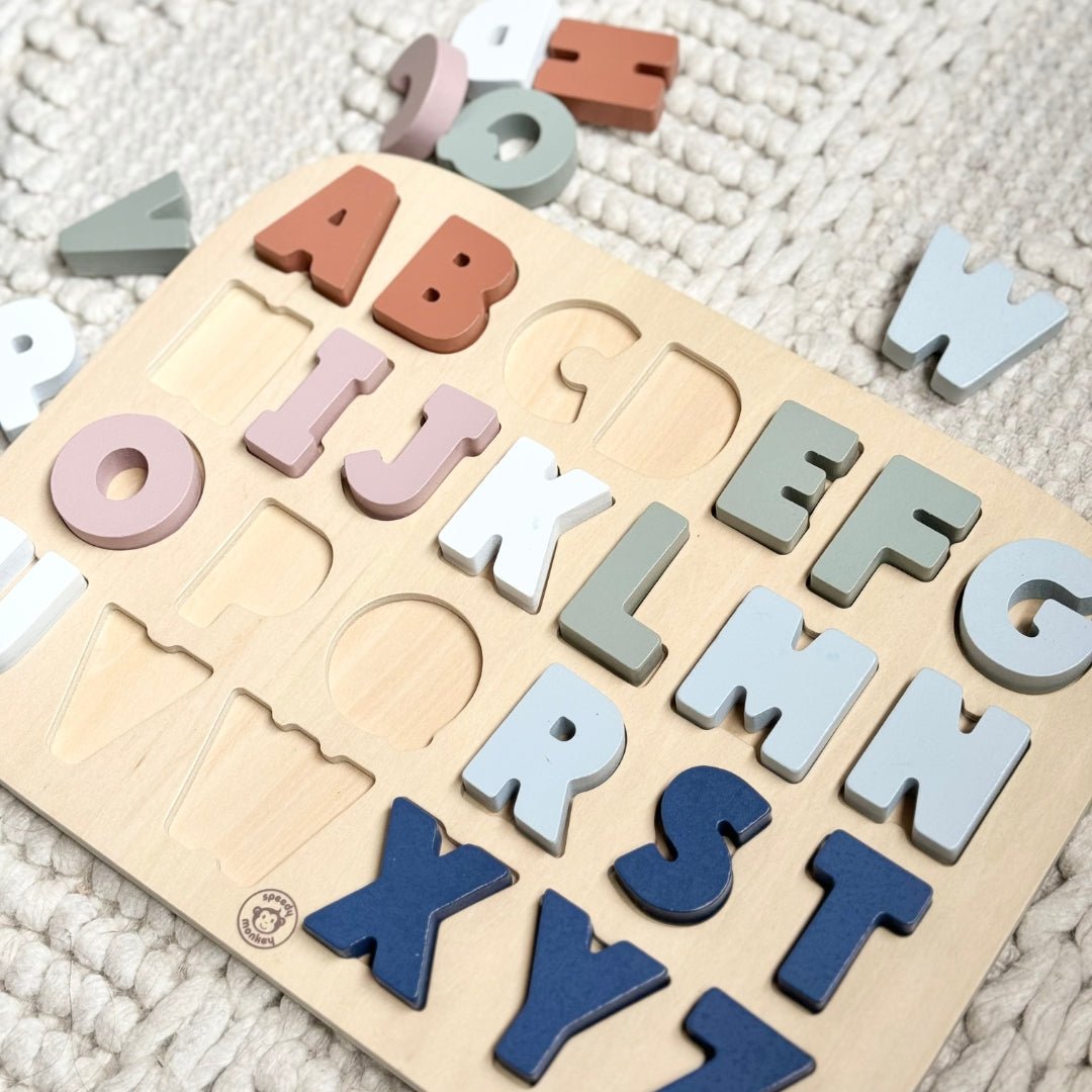 Wooden Alphabet Puzzle | Speedy Monkey