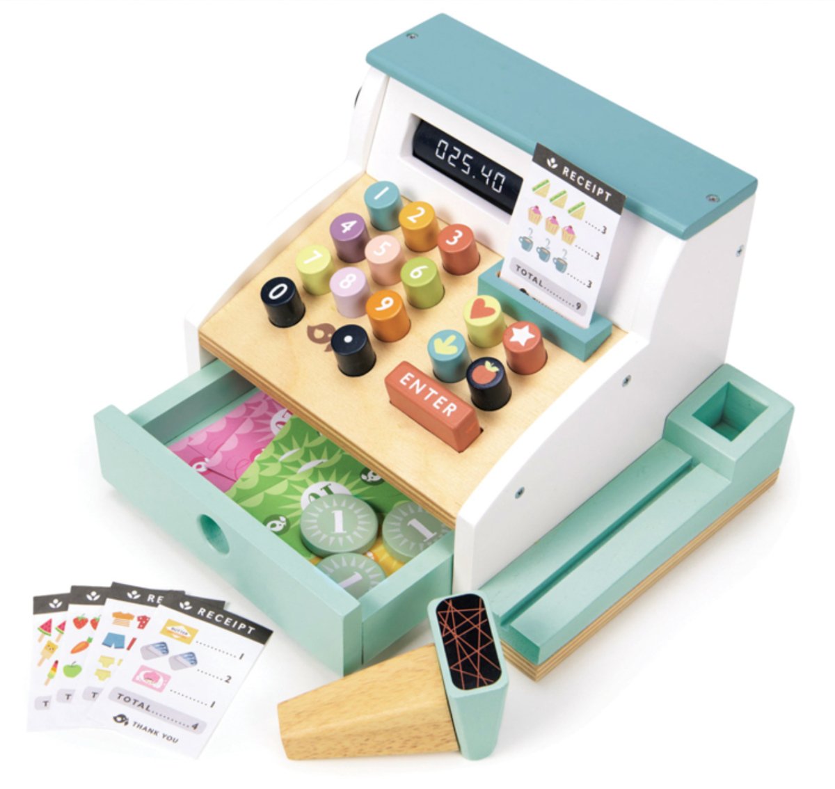 Wooden Toy Cash Register - Tender Leaf Toys