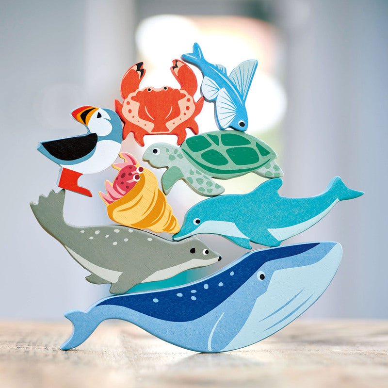 1 Piece Coastal Animals Display Shelf Set - Tender Leaf Toys