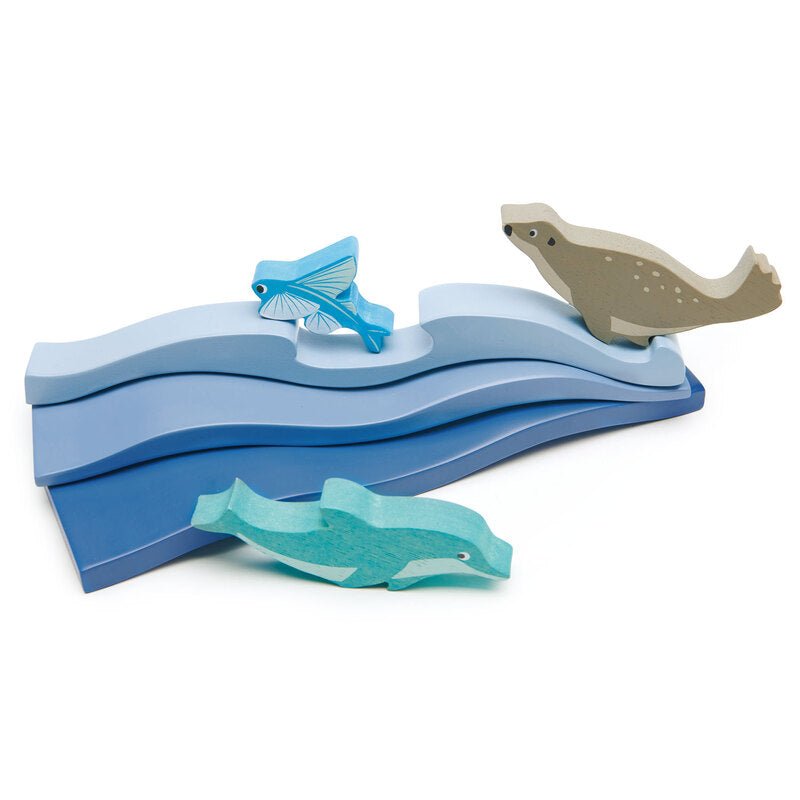 1 Piece Coastal Animals Display Shelf Set - Tender Leaf Toys