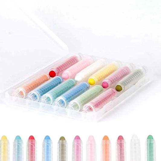 12 Retractable Washable Crayons + Pencil Case - Magplay