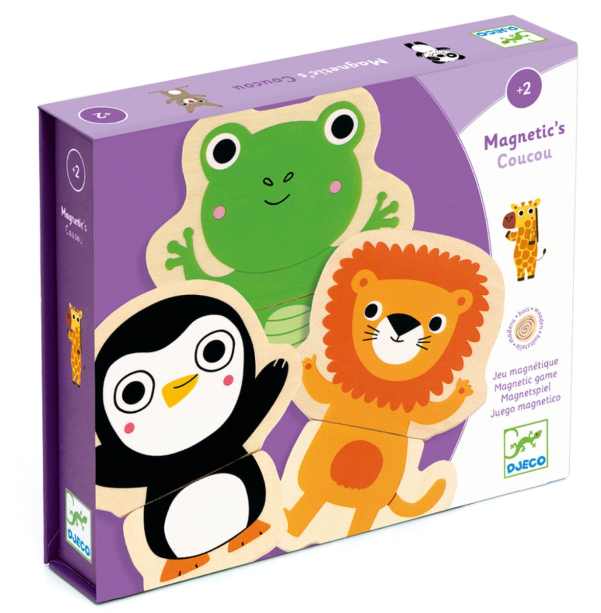 24 piece Wooden Magnetic Couco Animal Set - Djeco