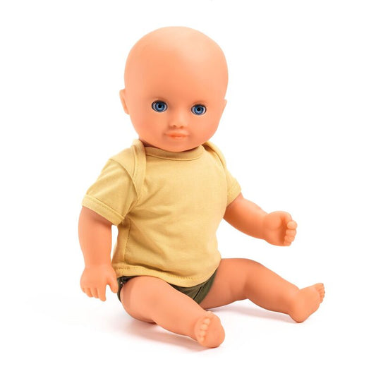 32 cm Baby Boy Olive Pomea Hard Body Doll - Djeco