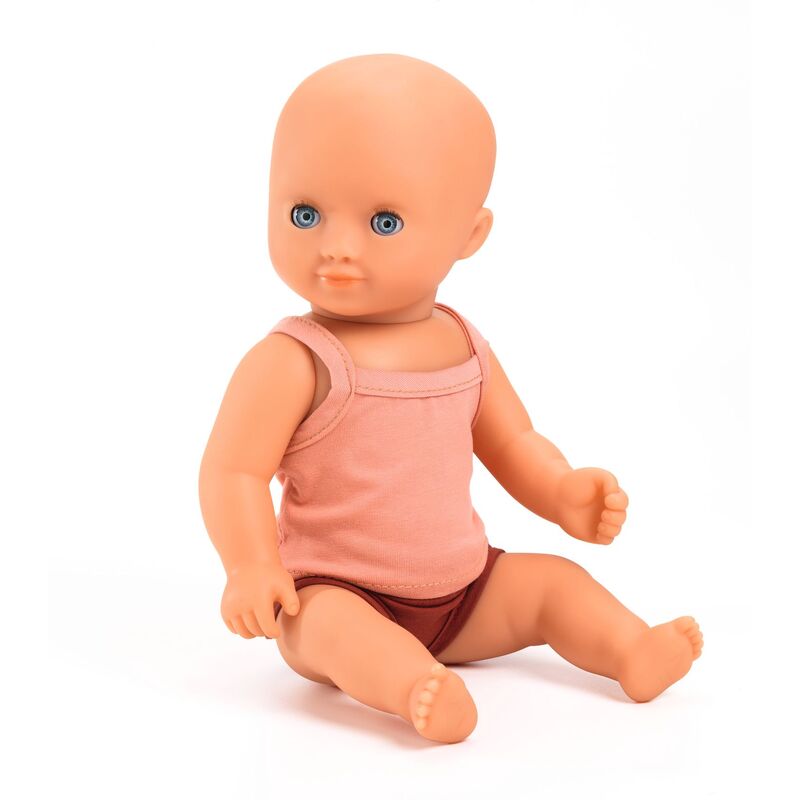 32 cm Baby Girl Prune Pomea Hard Body Doll - Djeco