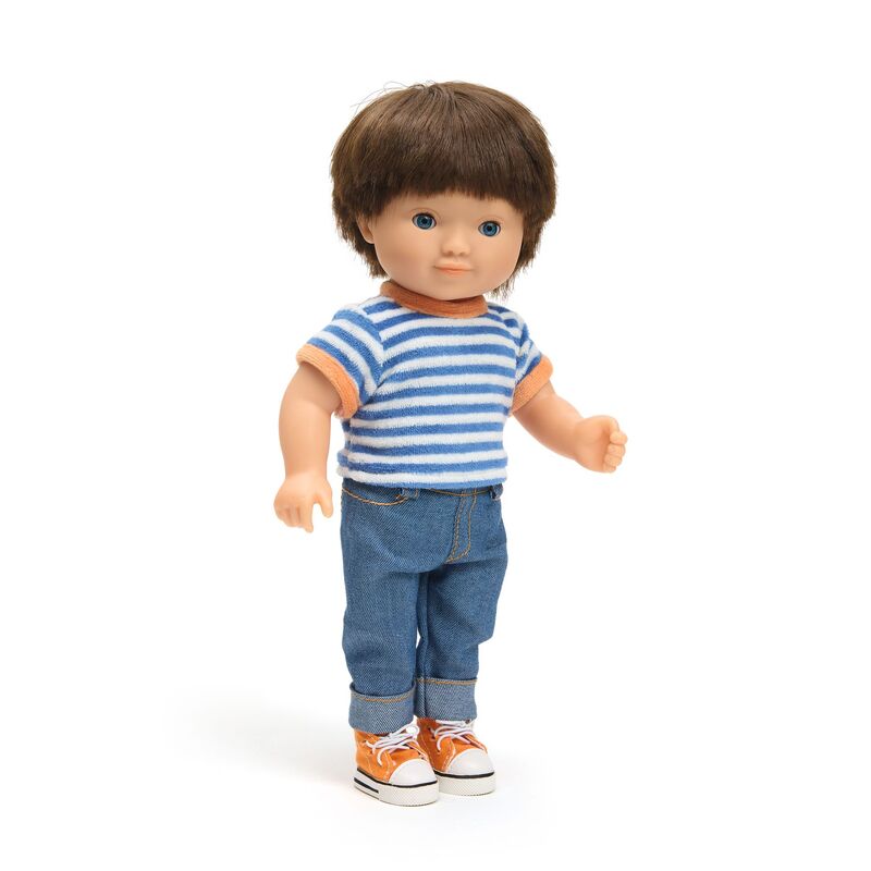 32 cm Lovely Fred Brown Hair Doll - Djeco