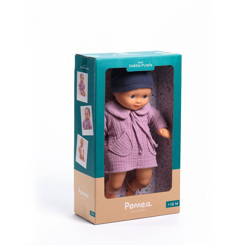 32 cm Pomea Machine Washable Dahlia Soft Body Doll - Djeco