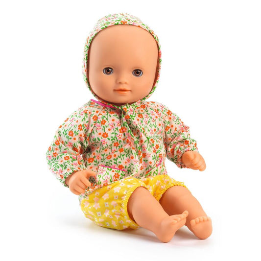 32 cm Pomea Machine Washable Flora Soft Body Doll - Djeco