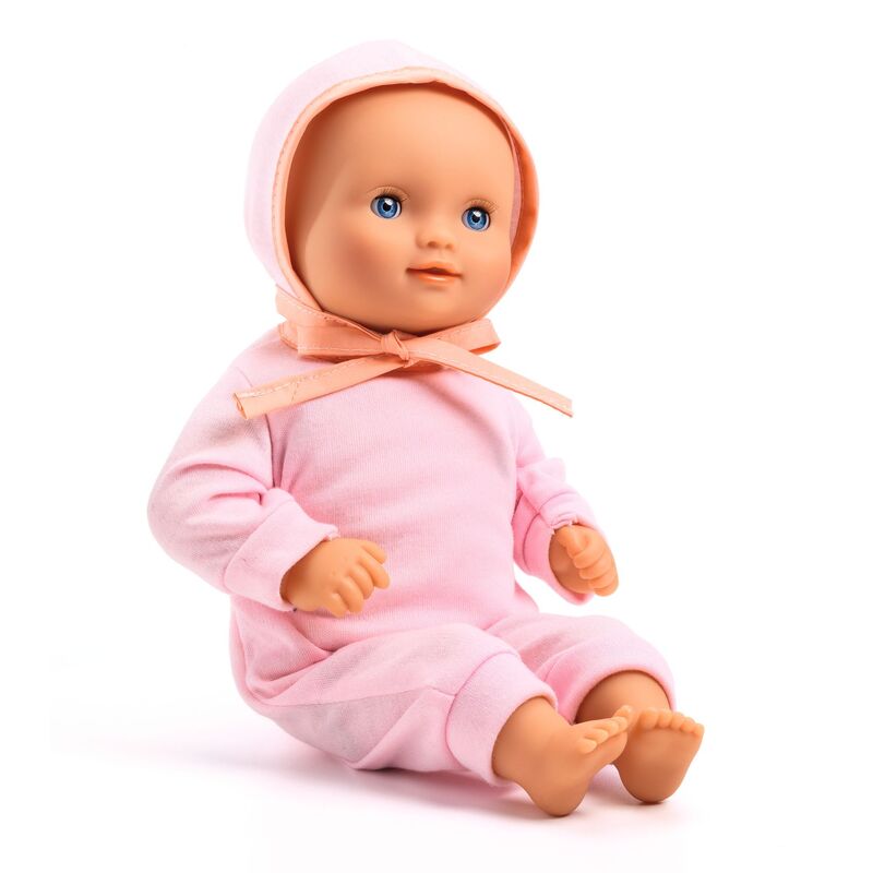 32 cm Pomea Machine Washable Lila Rose Soft Body Doll - Djeco