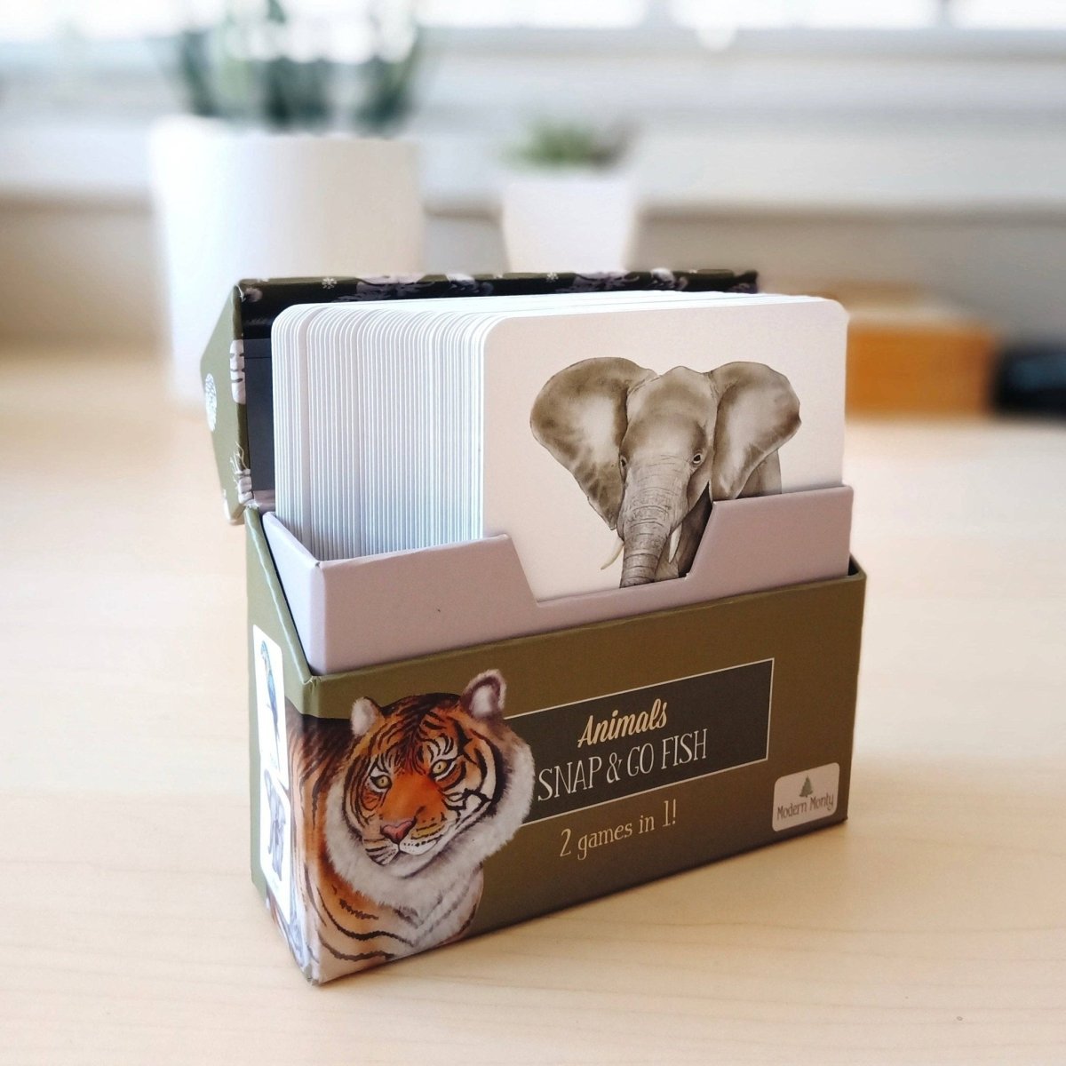 Animals Snap & Go Fish (2 card games in 1) by Modern Monty