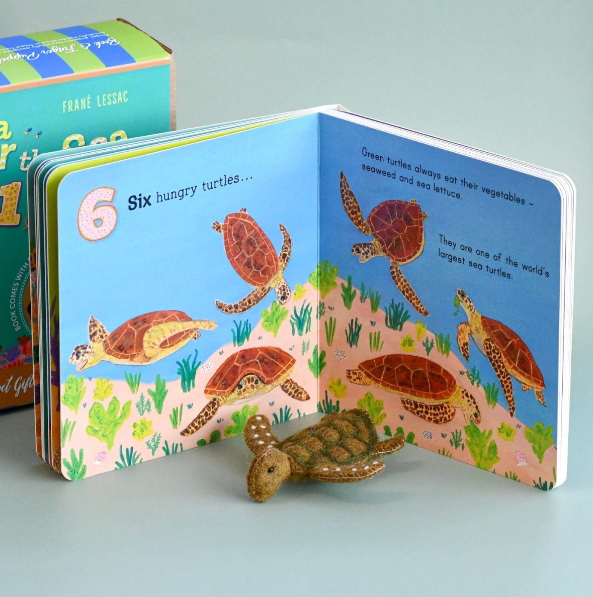 Australia Under the Sea 1, 2,3 by Frané Lessac Book and Finger Puppet Set - Tara Treasures