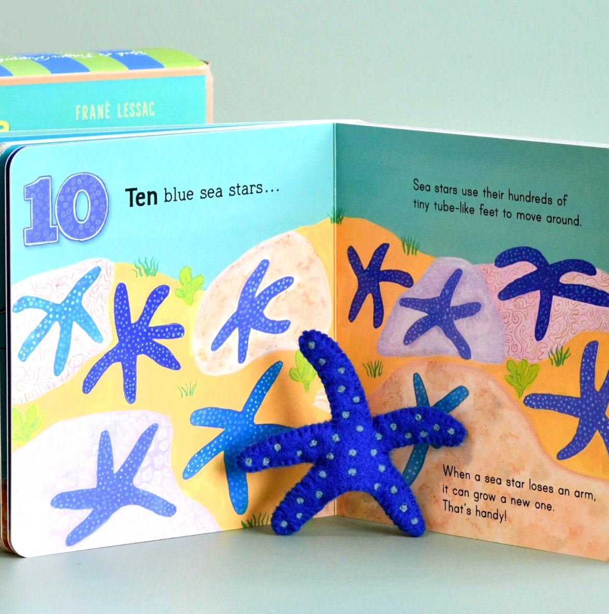 Australia Under the Sea 1, 2,3 by Frané Lessac Book and Finger Puppet Set - Tara Treasures