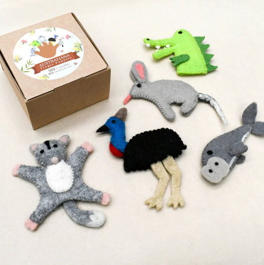 Australian Animals C - Tara Treasures Finger Puppet Set