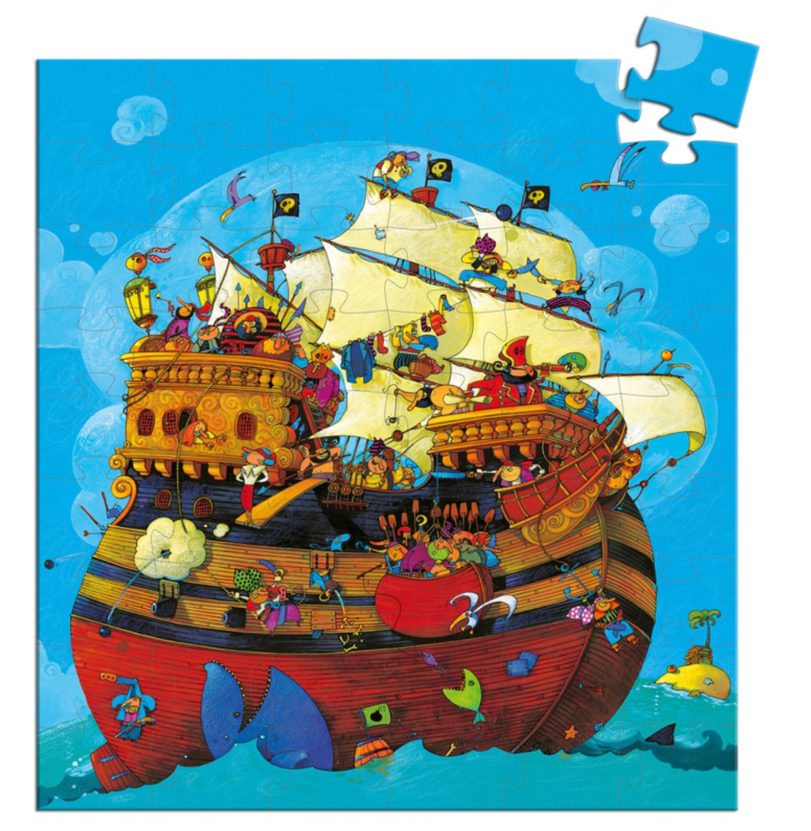 Barbarossa Boat 54pc Silhouette Puzzle - Djeco