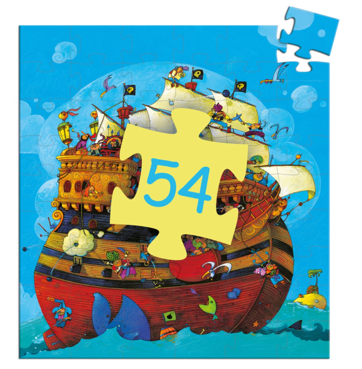 Barbarossa Boat 54pc Silhouette Puzzle - Djeco