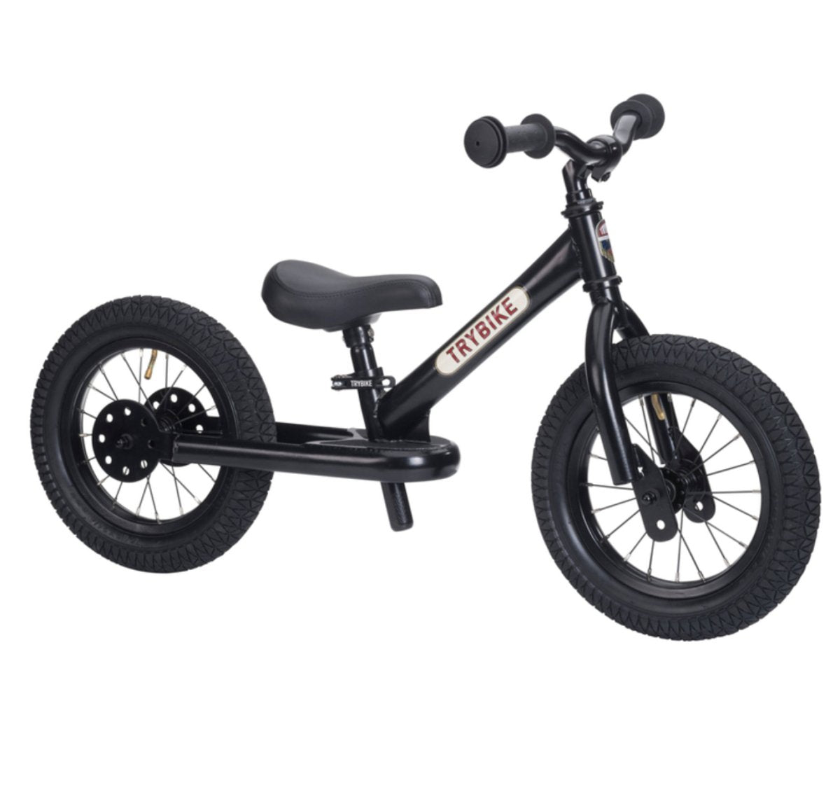 Black Steel Trybike with Black Seat & Grips (3 Wheel) - Trybike