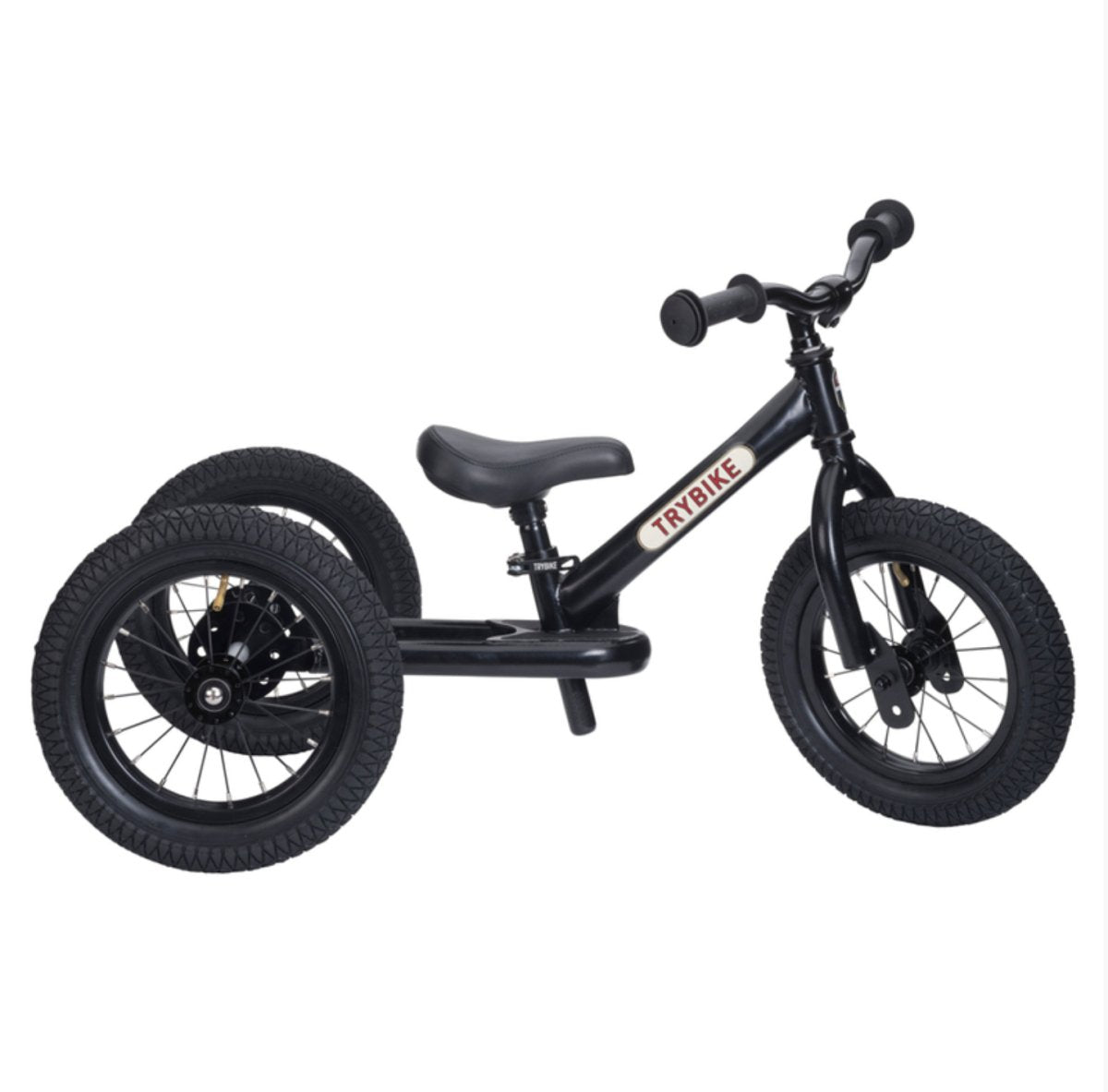 Black Steel Trybike with Black Seat & Grips (3 Wheel) - Trybike