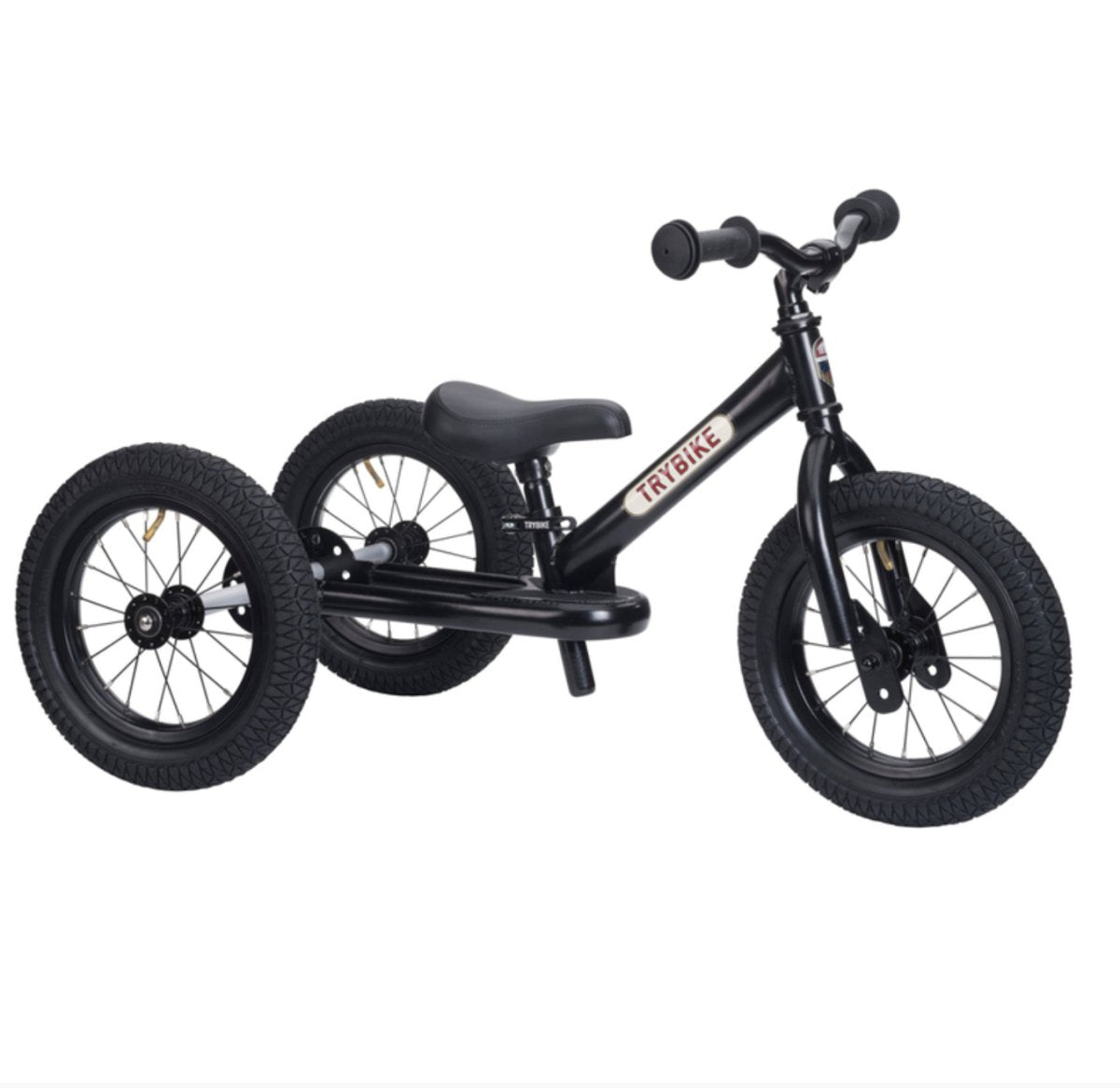 Black Steel Trybike with Black Seat & Grips (3 Wheel) - Trybike