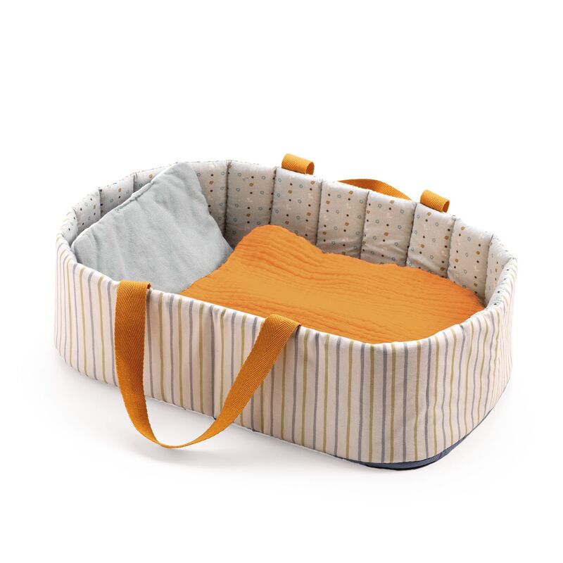 Blue Lines Doll Bassinet - Djeco