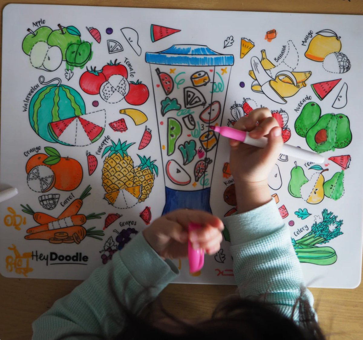 Breakfast Blend - Hey Doodle Classic Reusable Silicone Colouring Mat