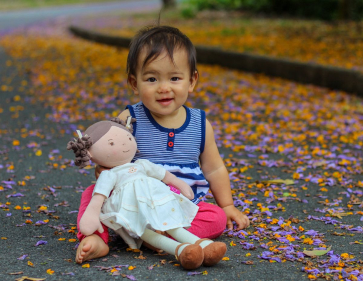 Cecilia Linen Doll with Brown Hair - Bonikka