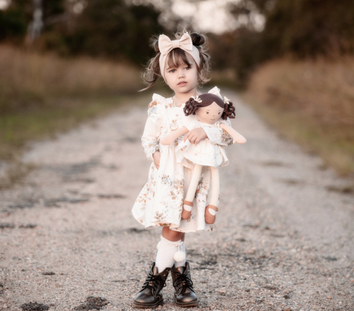 Cecilia Linen Doll with Brown Hair - Bonikka