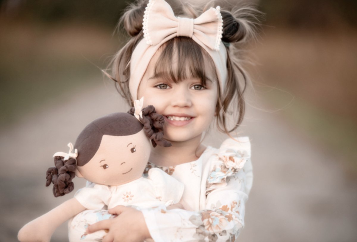 Cecilia Linen Doll with Brown Hair - Bonikka