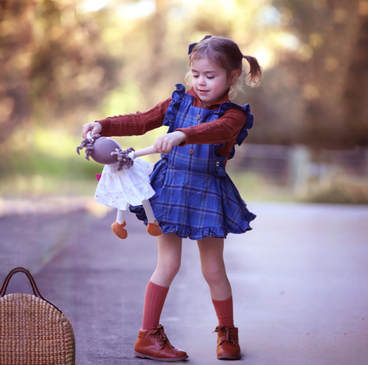 Cecilia Linen Doll with Brown Hair - Bonikka