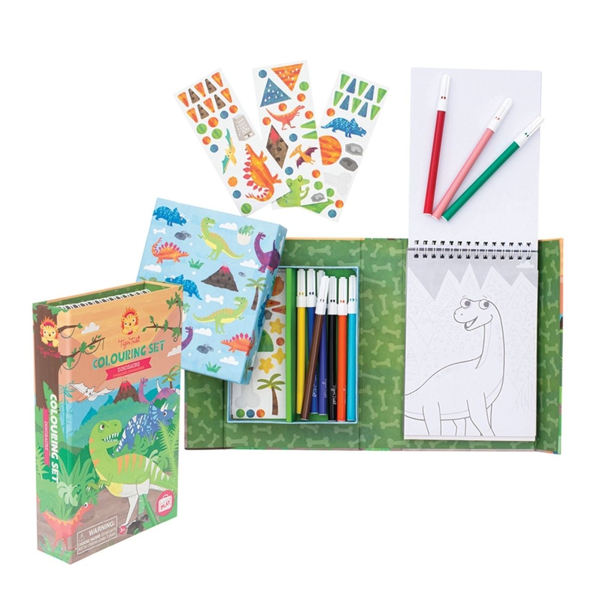 Tiger Tribe Colouring Set - Dinosaurs