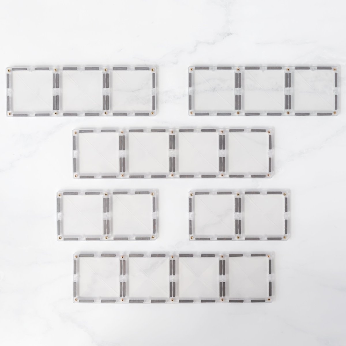 Connetix Tiles - Clear Rectangle Pack 12 pc