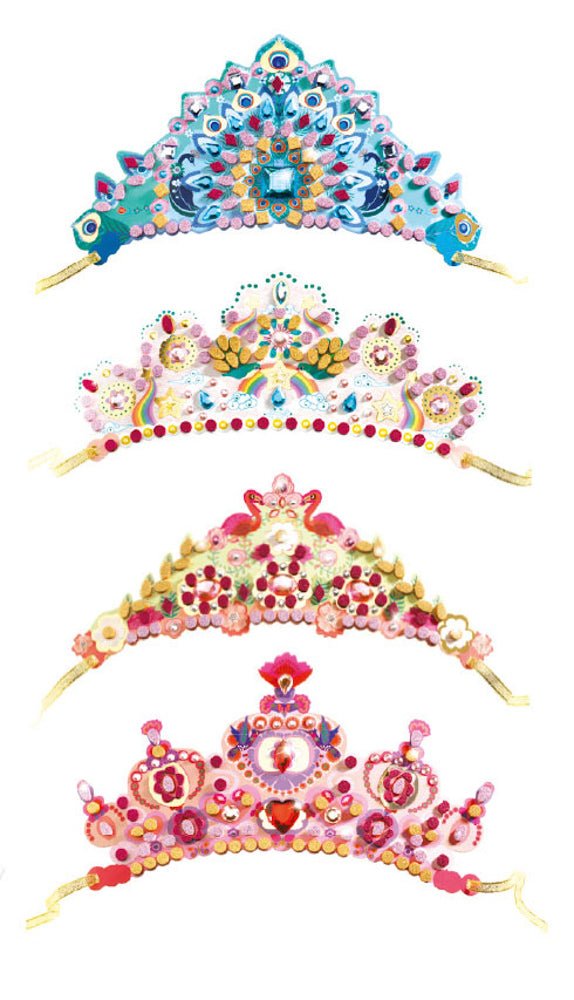 Djeco | Do It Yourself Like A Princess Tiaras (Mosaic Stickers)